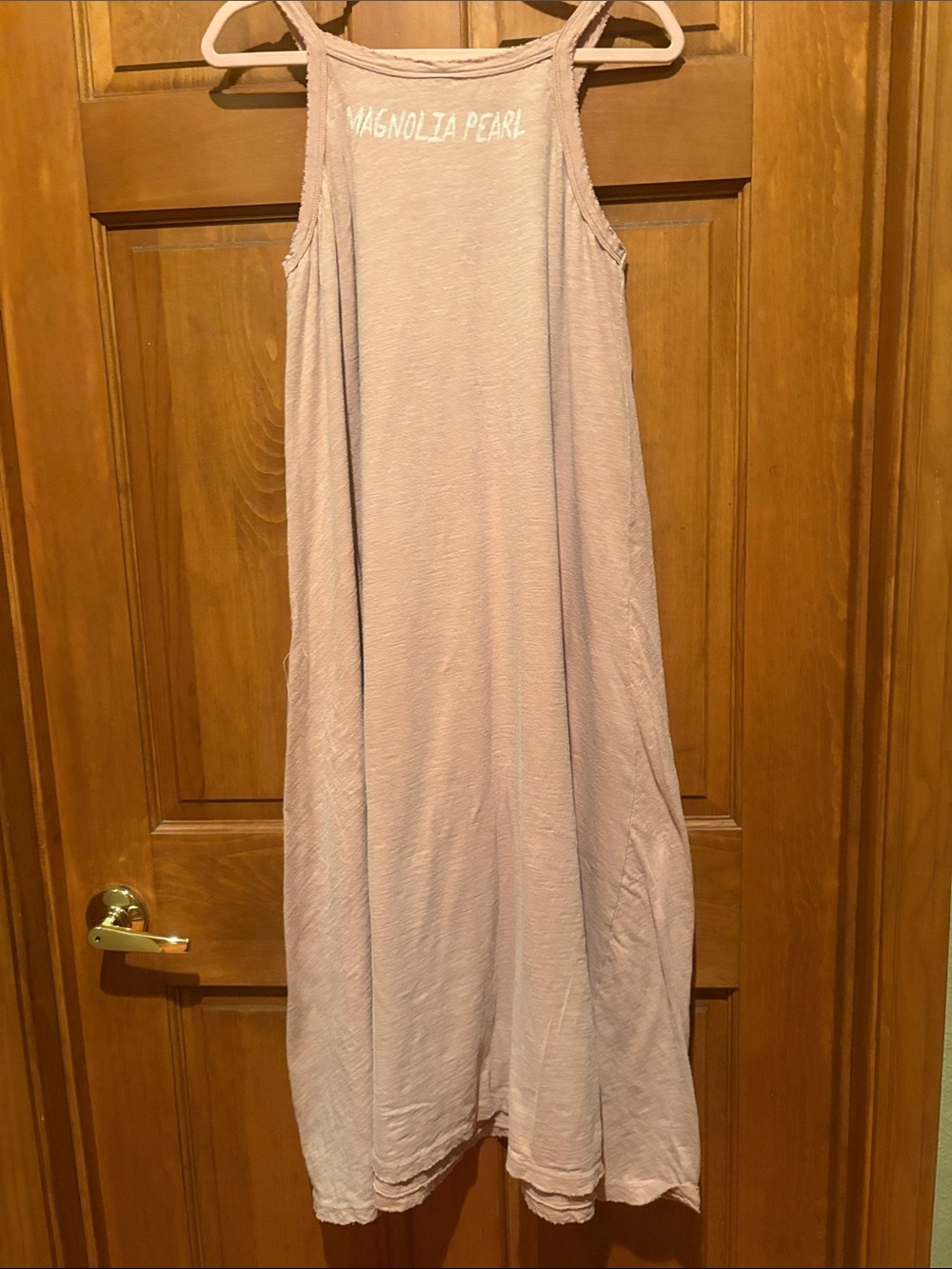 Magnolia Pearl Dusty Pink Tank with Faded White Graphic - Picture 5 of 6